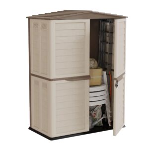 Coffre de jardin 2 portes polypropylène beige Interieur / extérieur Cabanon ART PLAST