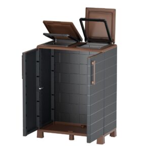 Abri Poubelles Tri Sélectif 2 Compartiments Polypropylène Recyclé Résistant Intempéries ARTPLAST