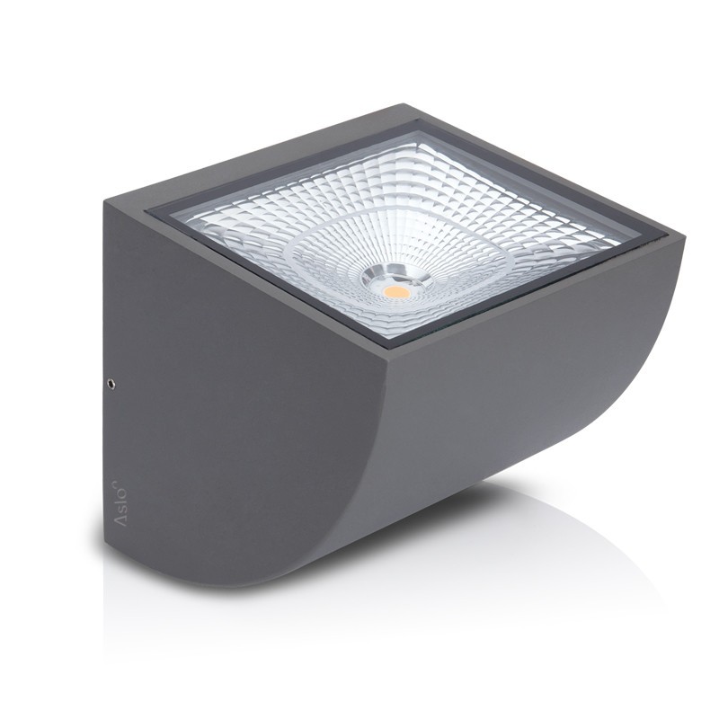 Applique extérieure LED 12W 6000K IP65 aluminium argent ASLO