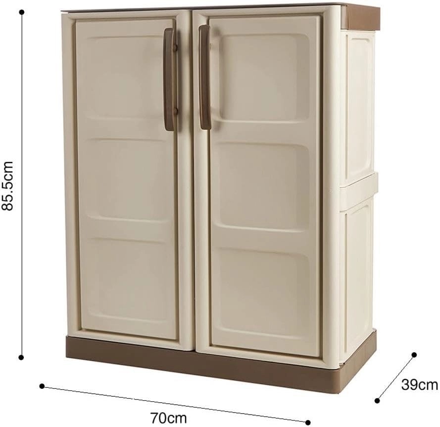 Armoire de Rangement Basse 2 Portes Polypropylène Recyclé - ARTPLAST – Image 4