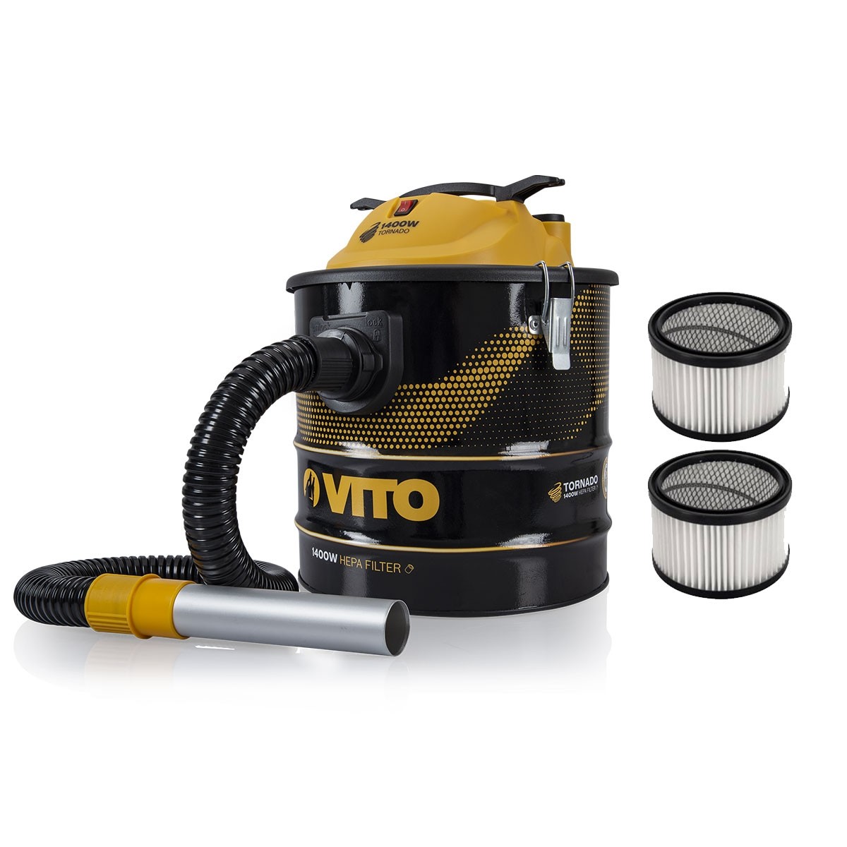 Aspirateur de cendres 1400W 18L Souffleur Auto-nettoyage du filtre VITO