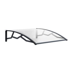 Auvent de Porte 100x120cm Polycarbonate Anti-UV Fixation Polypropylène ART PLAST