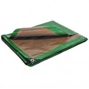 Bâche de protection 6 x 10m Étanche 250g/m² Anti UV Ourlet et Œillets renforcés tous les 500 mm TECPLAST