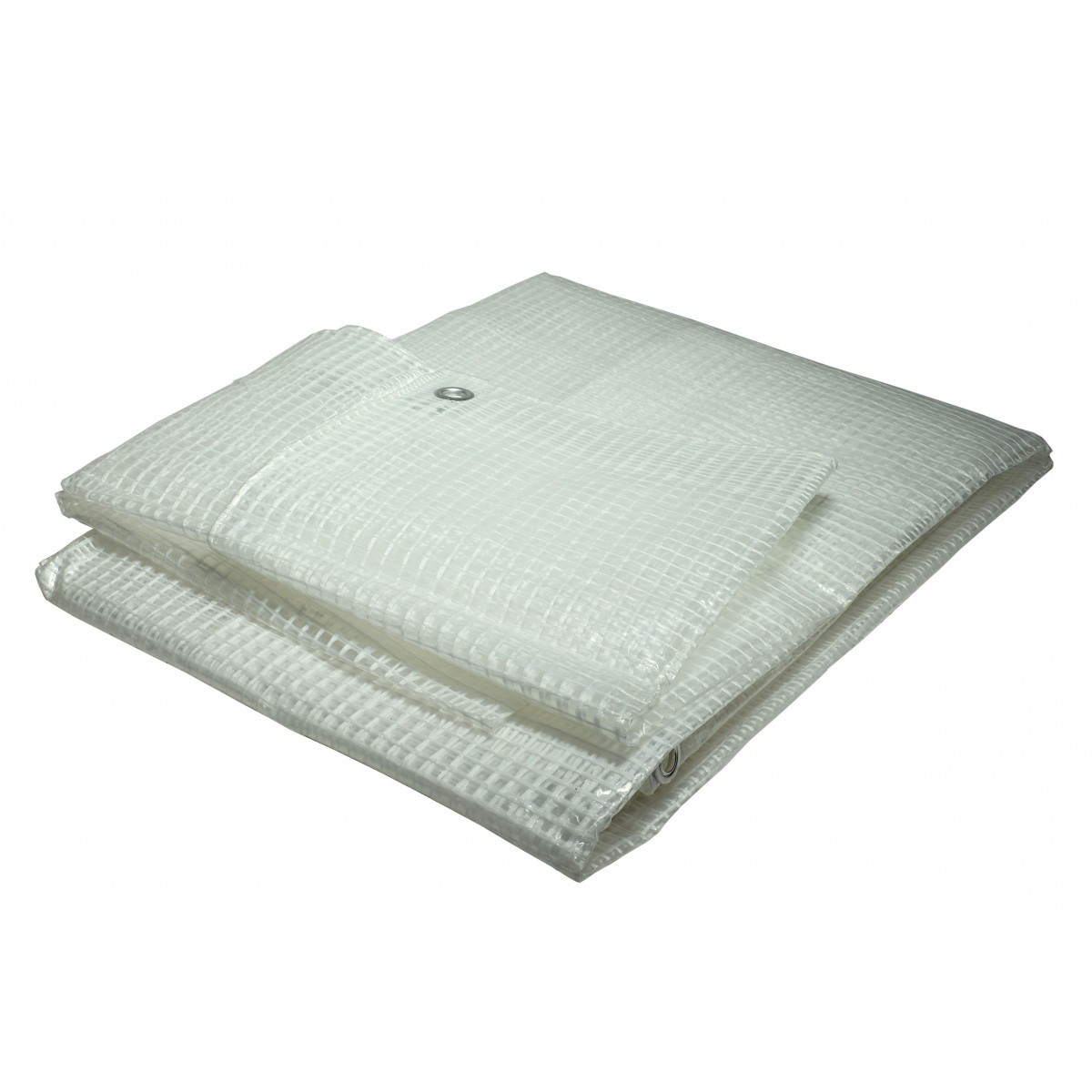 Bâche plastique étanche 4x10m transparente 170g/m² anti-UV œillets métalliques TECPLAST