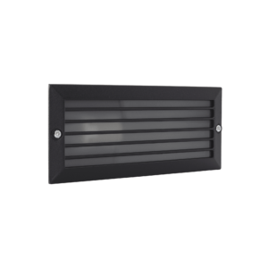 Balise encastrable avec grille noire E27 IP54 ASLO