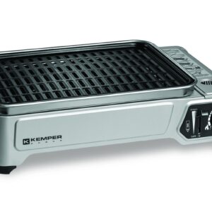Barbecue à gaz portable 1900W - Grille anti-adhésive - Allumage piézo - Mallette de transport - KEMPER