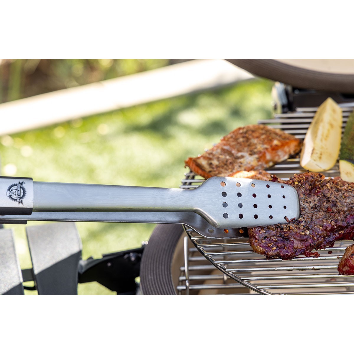 Barbecue à charbon Kamado Vert Ø56cm Grille Ø47cm Céramique 4 Roulettes Pivotantes INTEC – Image 7