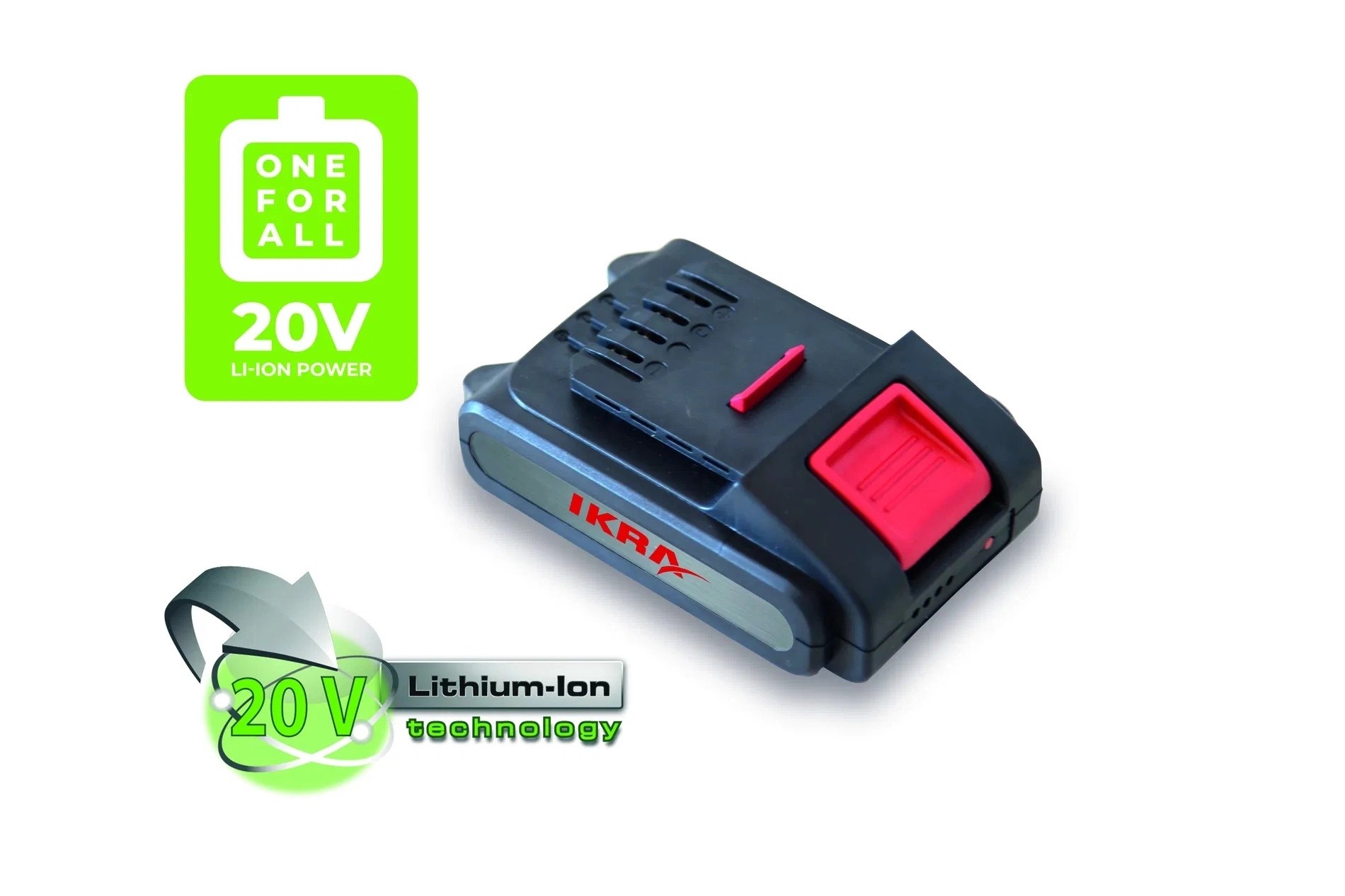 Batterie de rechange 20V 2.0 Ah Lithium-ion 360g Indicateur LED IKRA – Image 3
