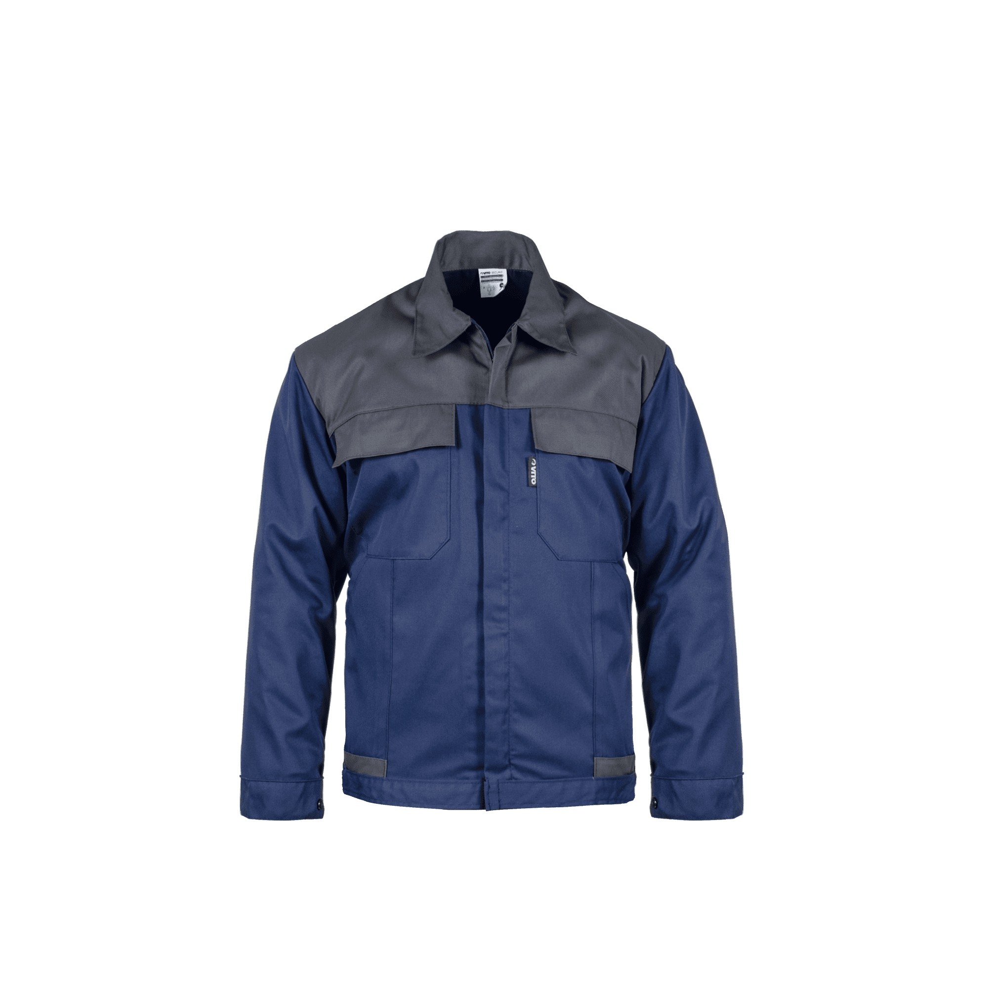 Blouson de travail Bleu marine/Gris Taille L 65% Polyester 35% Coton 4 poches VITO – Image 3