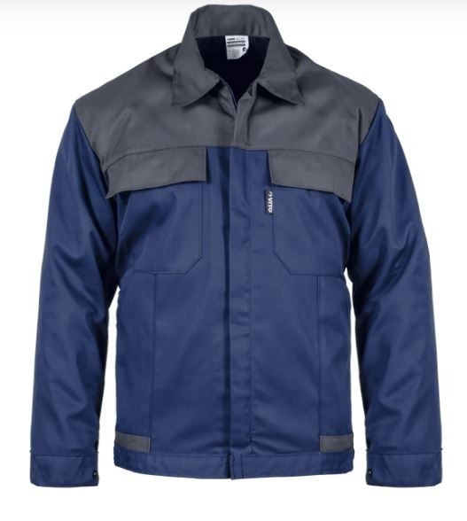 Blouson de travail Bleu marine/Gris Taille L 65% Polyester 35% Coton 4 poches VITO