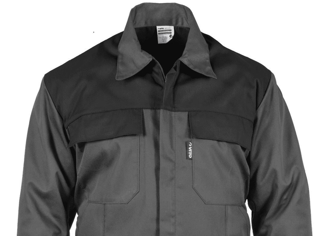 Blouson de travail Gris/Noir Taille L 65% Polyester 35% Coton 4 poches VITO – Image 2