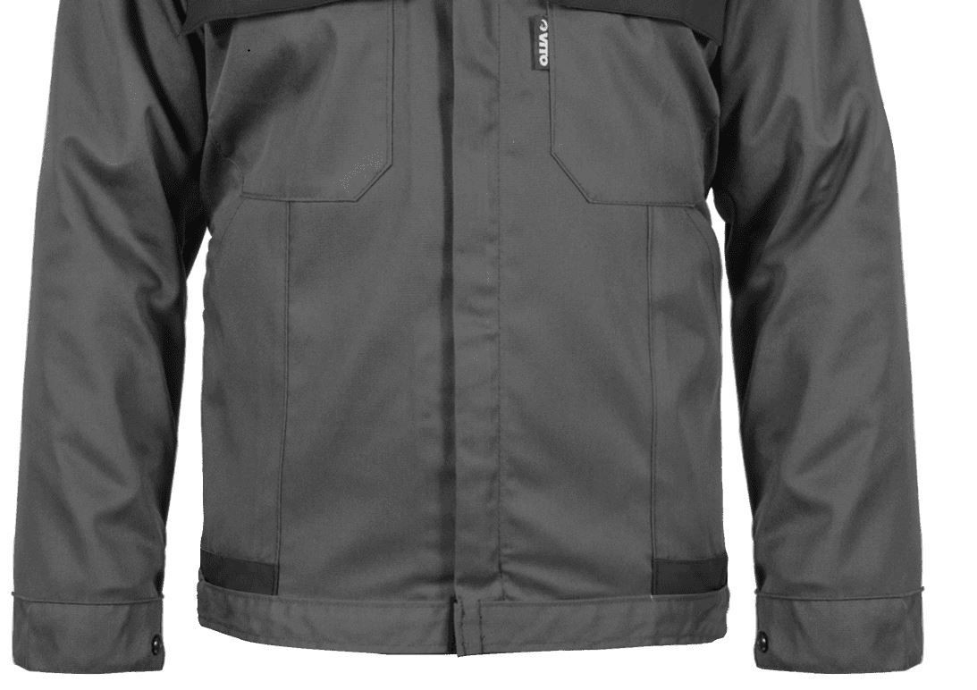 Blouson de travail Gris/Noir Taille L 65% Polyester 35% Coton 4 poches VITO – Image 3