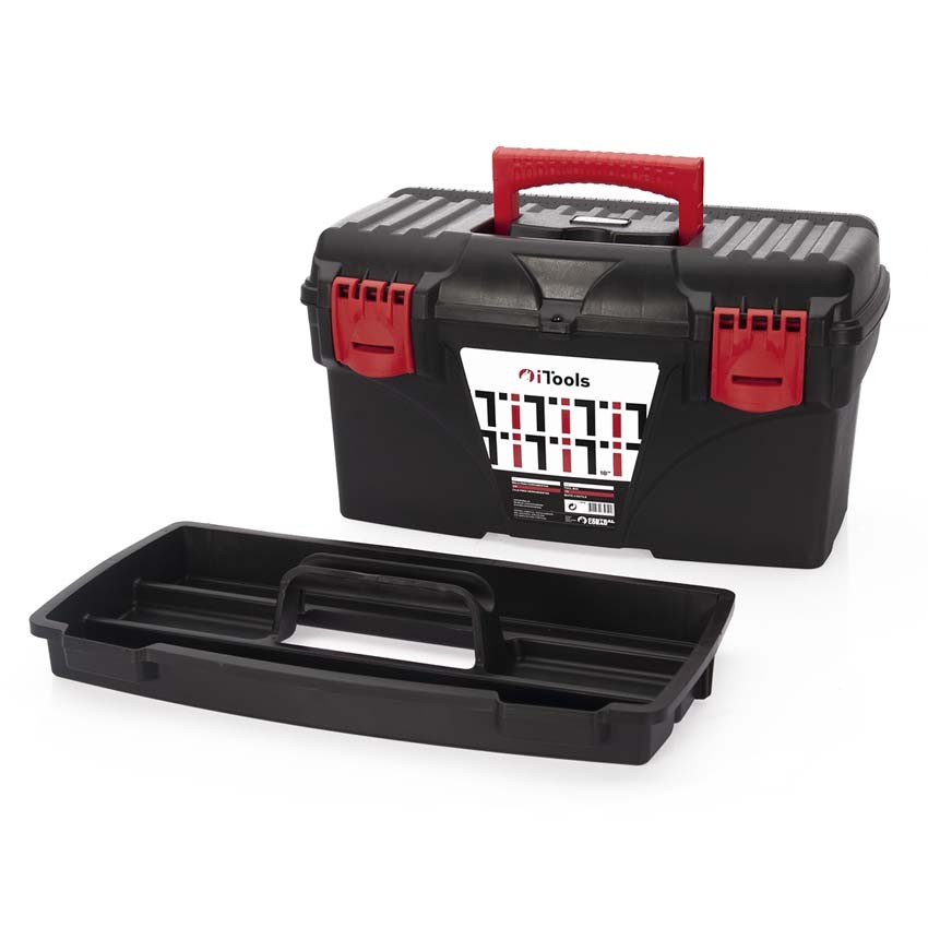 Boîte à outils 18" multi-rangement haute résistance 43x26x22.6 cm 1.2 kg ITOOLS