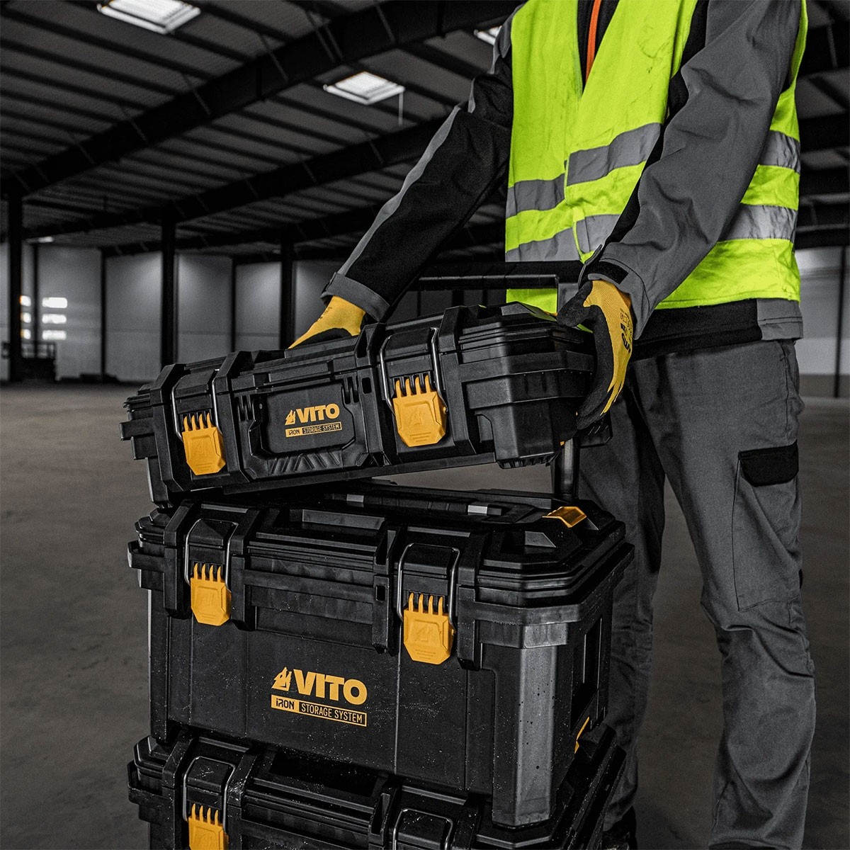 Servante d'atelier modulable 3 éléments 111 L 139 kg Roues Ø 200 mm VITO – Image 5