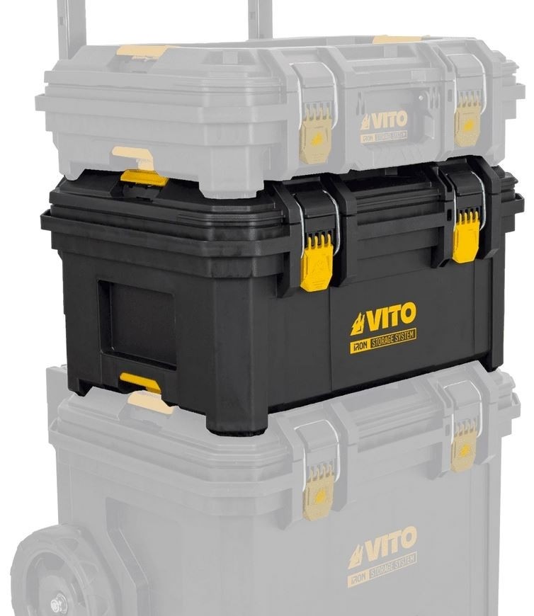 Servante d'atelier modulable 3 éléments 111 L 139 kg Roues Ø 200 mm VITO – Image 8