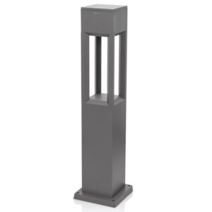 Borne d'éclairage LED de jardin 70cm 13W 3000K IP65 aluminium argent ASLO