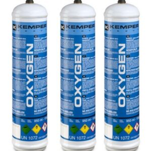 Bouteille d'oxygène 110 bar Pack x 3 M10 110 litres KEMPER