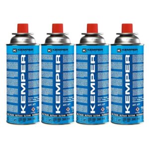 Pack de 4 Cartouches gaz 220g butane UN2037 Système sécurisé KEMPER