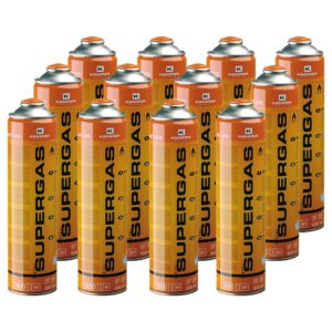Pack de 12 Cartouches Gaz 330g 600ml Valve 7/16 Bouteilles Butane Propane KEMPER