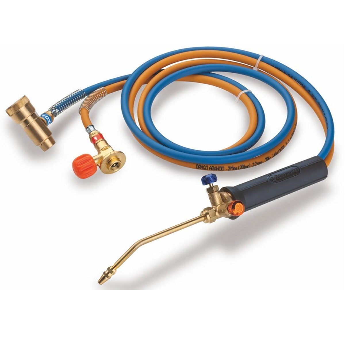 Chalumeau Bi-Gaz Oxygène Propane Tuyaux 1.5m Filetage M10 Valve Anti-Retour KEMPER