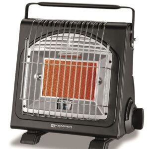 Chauffage à gaz portable 1700W avec Systèmes de sécurité intégrés Autonomie 2h30 Puissance réglable KEMPER