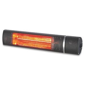 Chauffage Électrique Infrarouge 2000W Télécommande IP65 Aluminium KEMPER