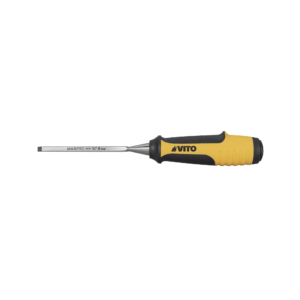 Ciseau à bois 28 mm acier chrome vanadium bi-matière métallique VITO