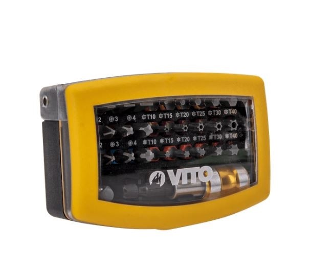 Coffret 32 Embouts de Vissage Acier Chrome Vanadium Haute Résistance avec Adaptateur Magnétique VITO PRO-POWER – Image 3