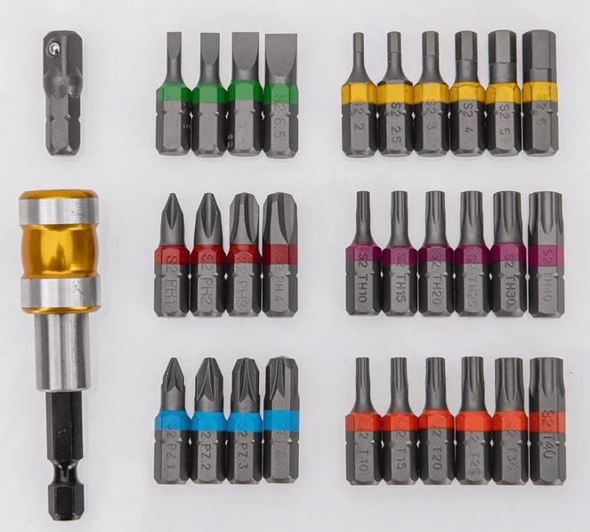 Coffret 32 Embouts de Vissage Acier Chrome Vanadium Haute Résistance avec Adaptateur Magnétique VITO PRO-POWER – Image 6