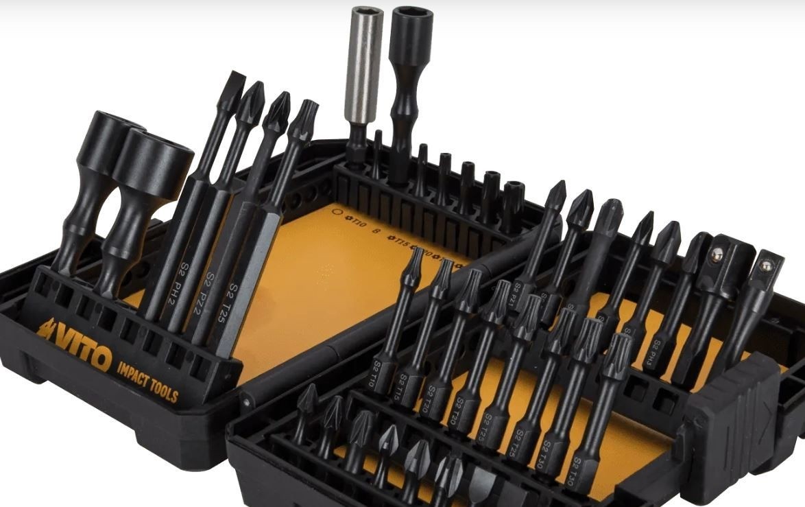 Coffret de 38 Embouts pour Visseuse à Choc Acier S2 Chrome Vanadium VITO – Image 2