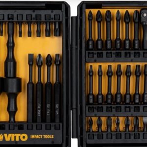 Coffret de 38 Embouts pour Visseuse à Choc Acier S2 Chrome Vanadium VITO