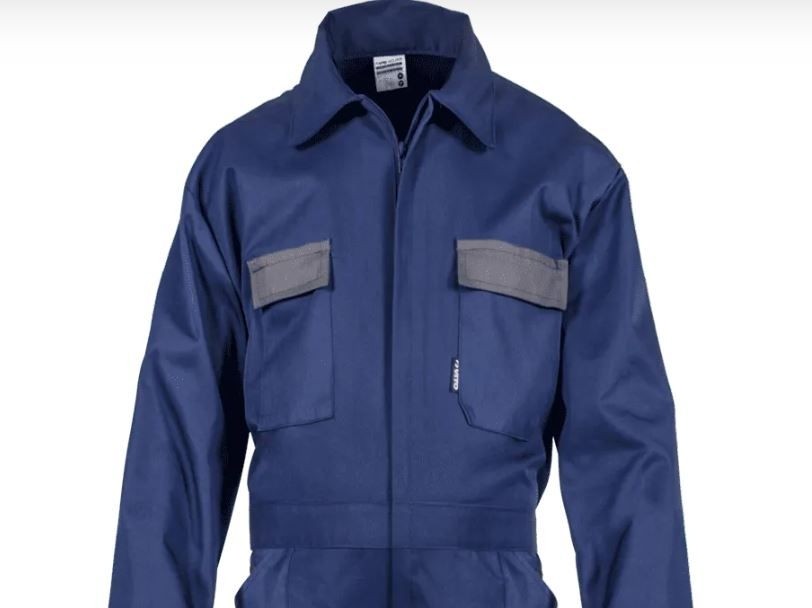 Combinaison de Travail 5 Poches Bleu Marine/Gris Taille XXXL Polyester/Coton VITO – Image 2