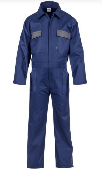 Combinaison de Travail 5 Poches Bleu Marine/Gris Taille XXXL Polyester/Coton VITO