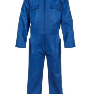 Combinaison de Travail 5 Poches Bleu Taille M Fermeture Velcro Demi Ceinture Élastique VITO
