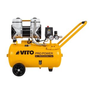 Compresseur Air Portatif Silencieux 24L 2CV 8 bar Sans Huile VITO