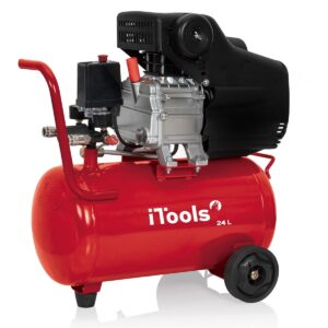 Compresseur d'air 24L 8 bar 2CV Débit 206 L/min ITOOLS