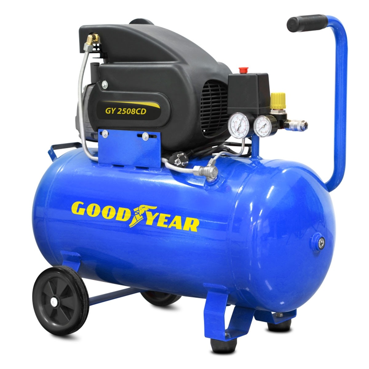 Compresseur d'air 50L 8 bar 2CV 210 L/min GOODYEAR