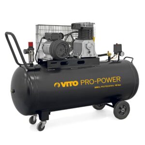 Compresseur d'air à Courroie 200L 10 bar Monophasé Moteur 4 CV 3 kW 2800 Tr/min Débit 400 L/min VITO