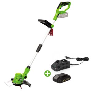 Coupe Bordures sans fil 20V avec batterie lithium 2AH manche télescopique 1.20-1.46m 20 lames VITO GARDEN