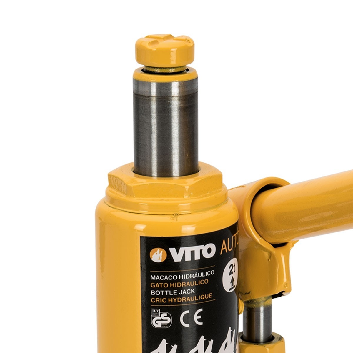 Cric Hydraulique 10 Tonnes Hauteur de Levage 20-38.5 cm Acier Simple Piston VITO – Image 3