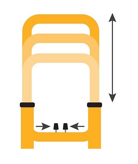 Diable de manutention pliable 150kg 3 roues caoutchouc Hauteur réglable VITO – Image 8