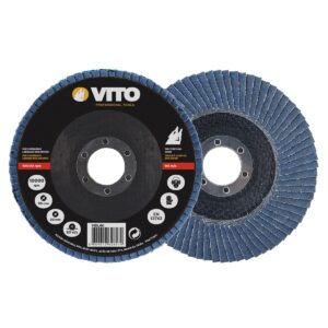 Disque à lamelle Zirconium Diamètre 115 mm Alésage 22 mm Grain 120 VITO PRO-POWER
