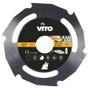 Disque coupe bois et PVC 115mm Vitesse 12000 tr/min Alésage 225mm VITO PRO-POWER