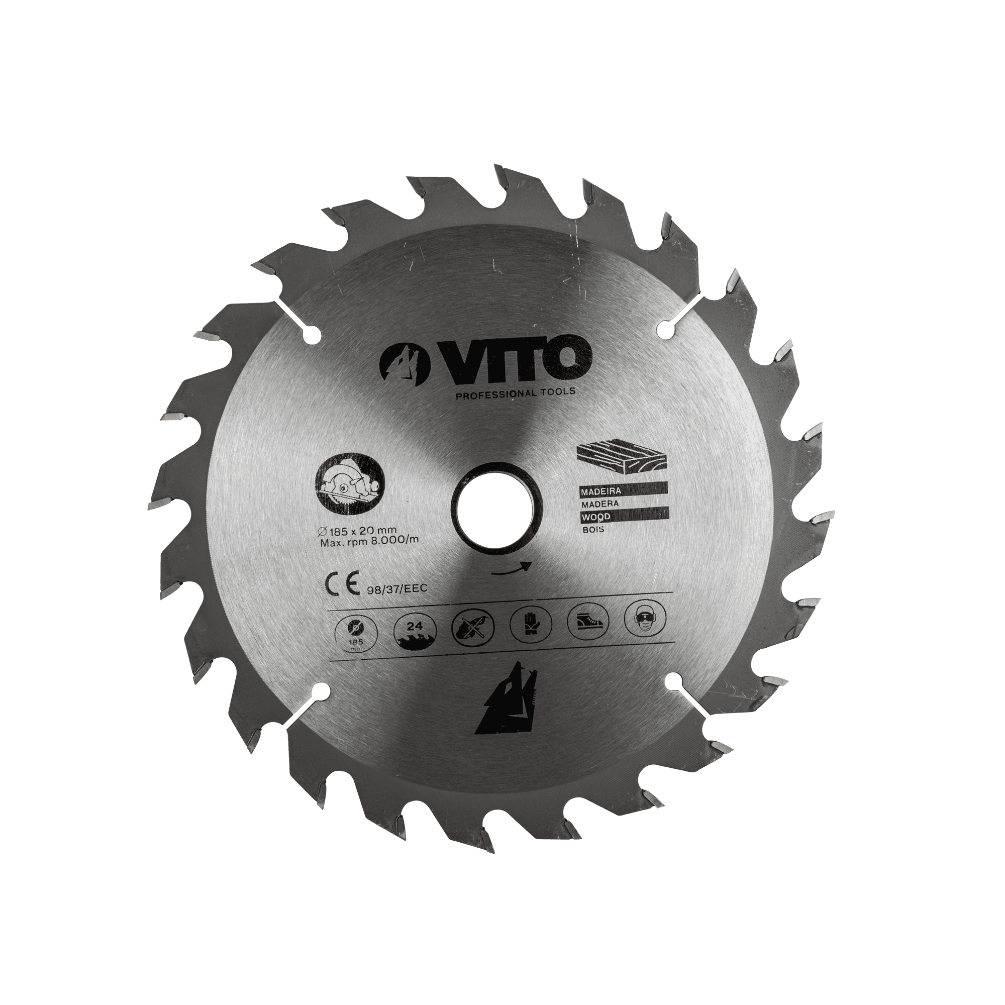 Disque de scie circulaire au carbure 140 mm x 20 mm 24D VITO – Image 6