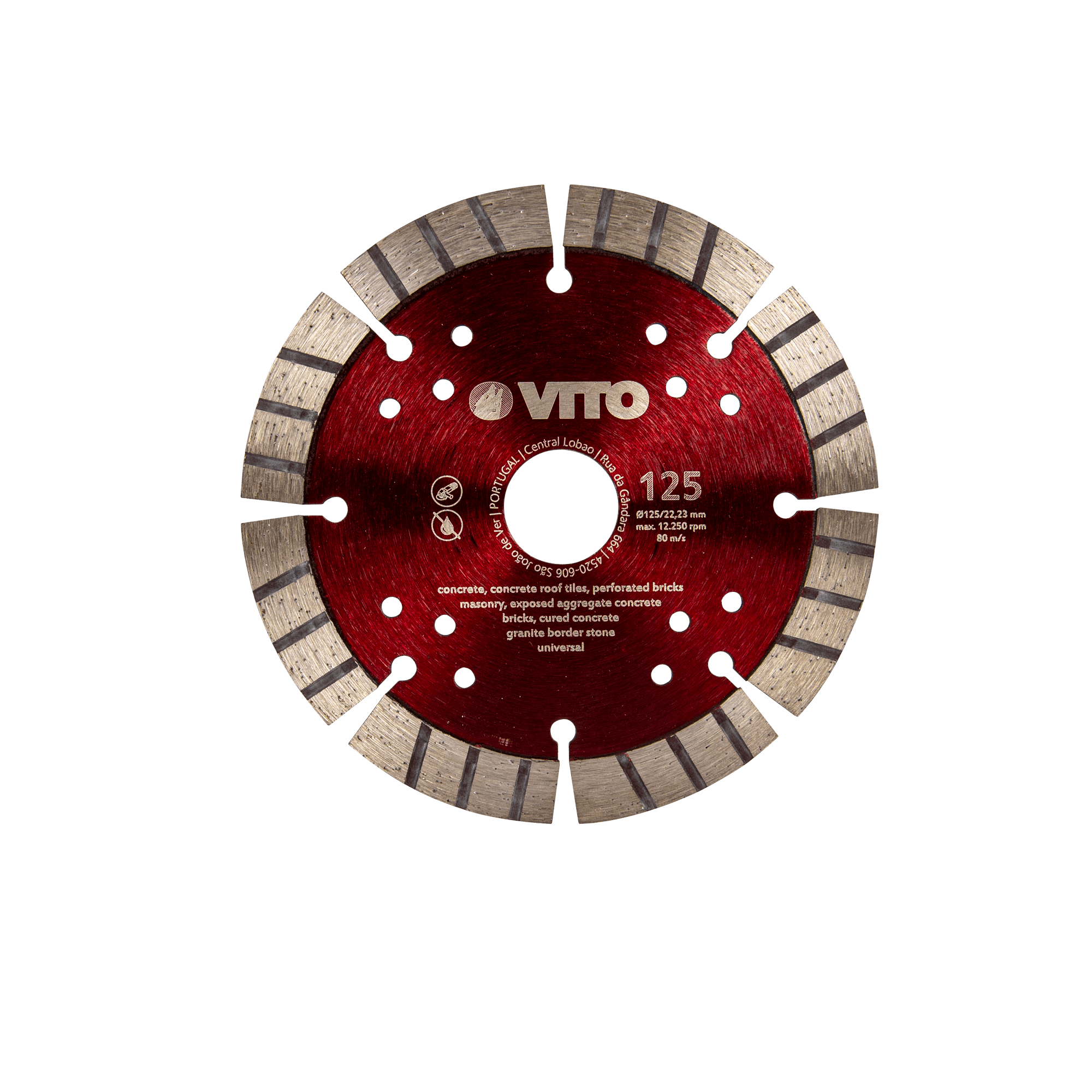 Disque diamant segmenté chantier PRO 230 mm 22,23 mm 2-6 mm VITO