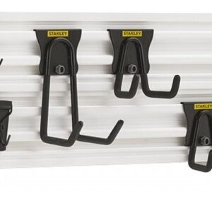 Ensemble de 2 rails de rangement 120 cm - 18 accessoires et crochets - Rangement outils - STANLEY