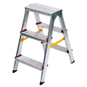 Escabeau double 3 marches aluminium 150 kg max ultra léger 2.87 kg VITO