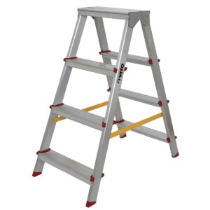 Escabeau double 2x4 marches aluminium charge 150 kg hauteur 090 m VITO