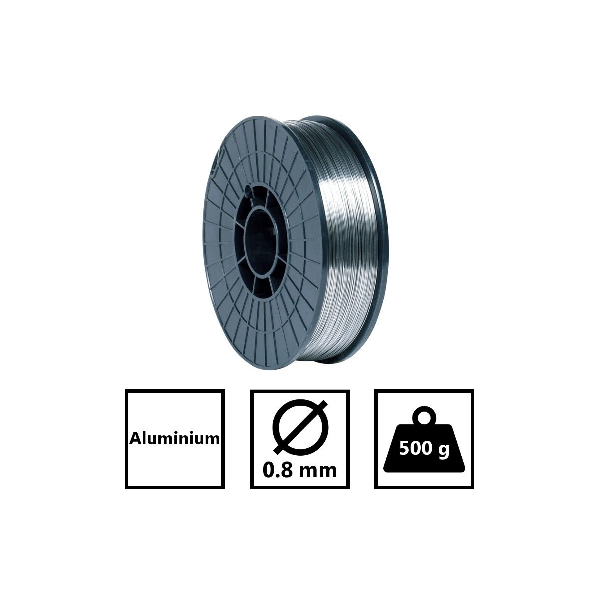 Fil à souder MIG Aluminium 0.8mm bobine 500g ALU AL5 INE – Image 2