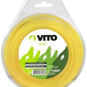Fil nylon carré pour débroussailleuse 15m 3mm nylon VITO GARDEN